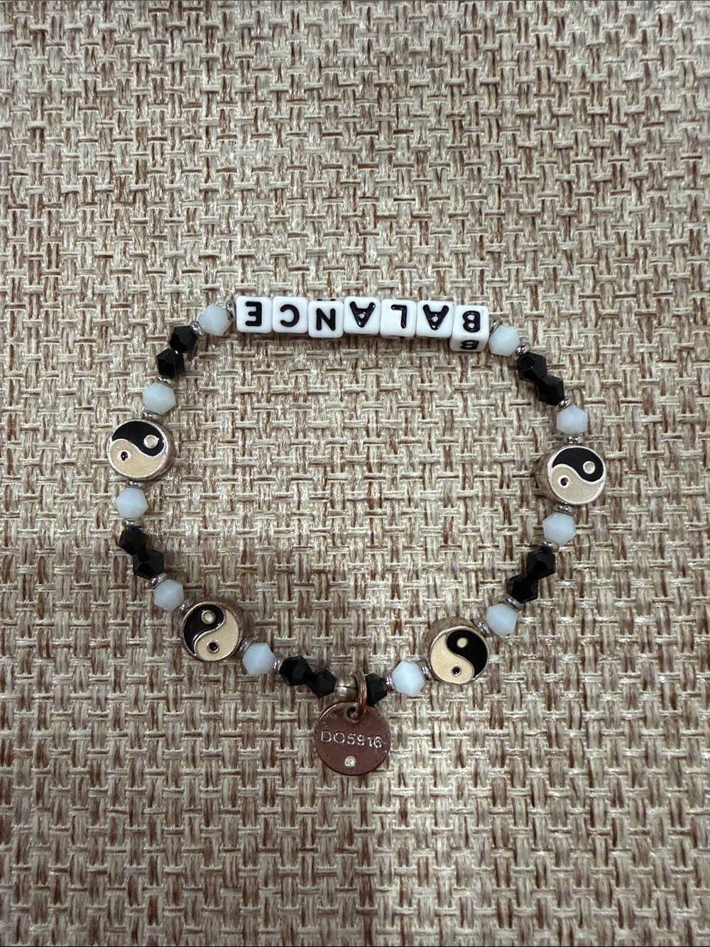 BALANCE Yin Yang Beaded Bracelet- Little Words Project - Picture 3 of 3